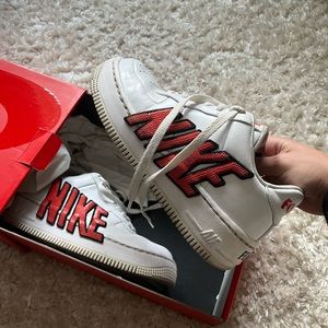 Nike Air Force 1 Upstep LX Force Is Female Red/White